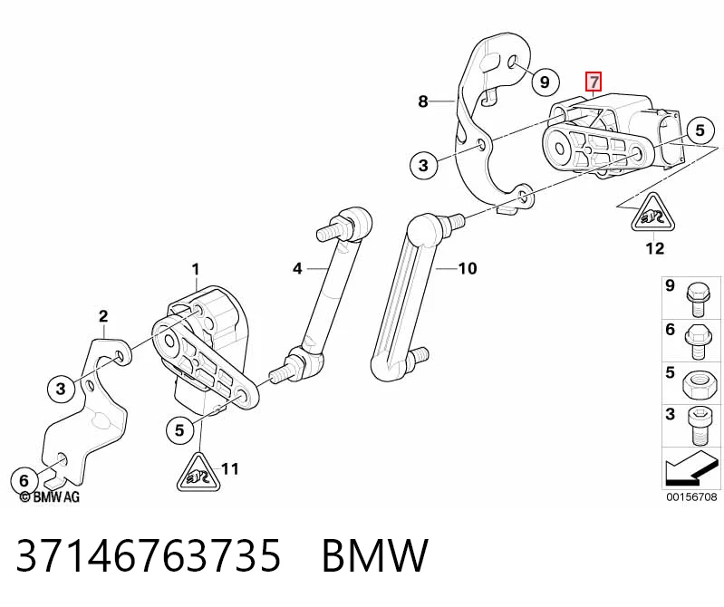 37146763735 BMW Регулятор положення кузова задньої підвіски