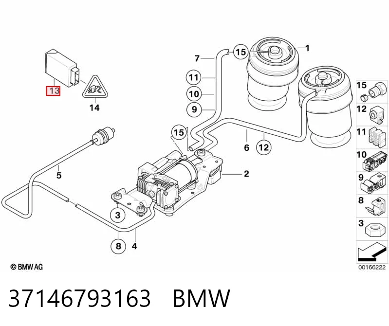 37146793163 BMW Блок управління пневмопідвіскою