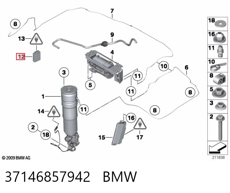 37146857942 BMW Блок управління пневмопідвіскою
