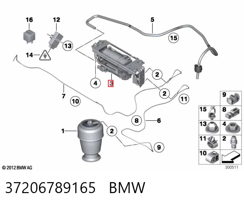 37206789165 BMW Компресор підкачки амортизаторів