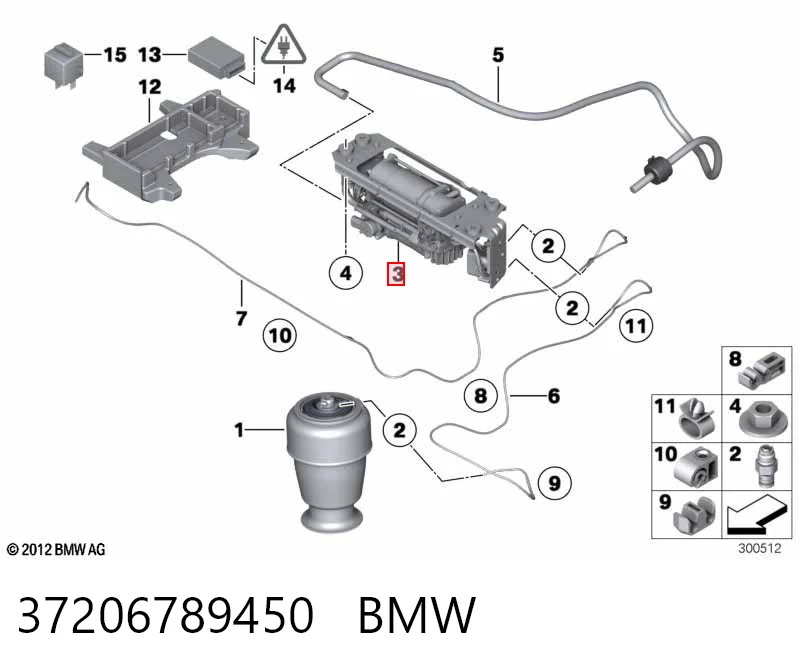37206789450 BMW Компресор пневмоподвески