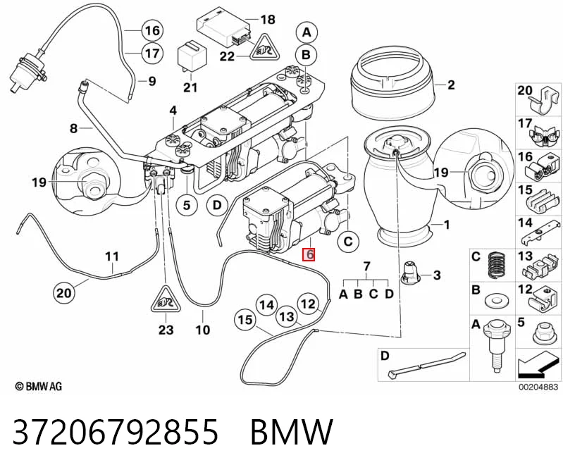 37206792855 BMW Компресор підкачки амортизаторів