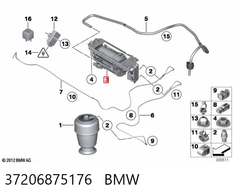 37206875176 BMW Компресор підкачки амортизаторів