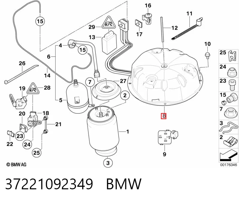 37221092349 BMW Компресор підкачки амортизаторів