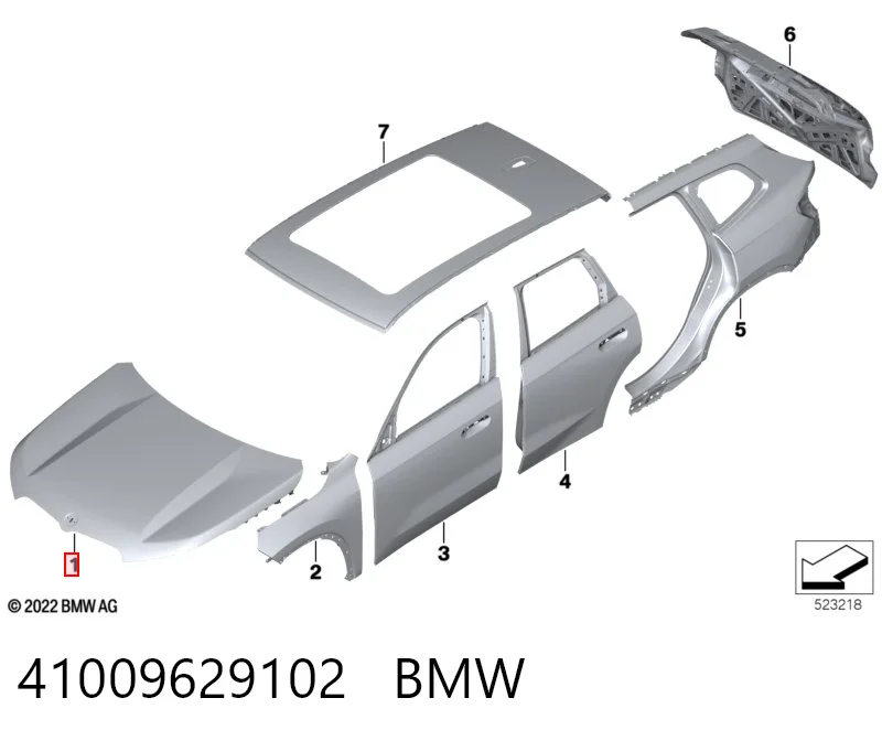41009629102 BMW Капот
