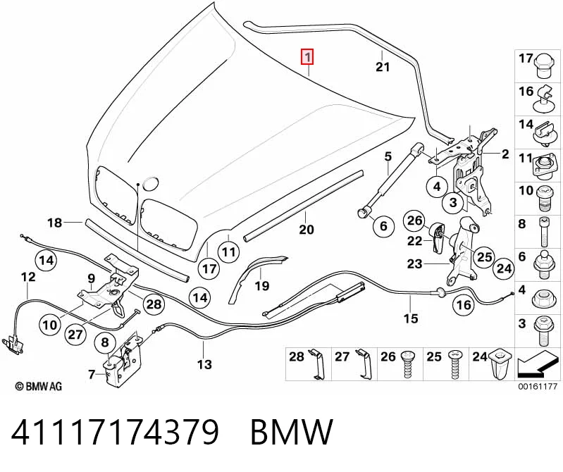 Капот BMW X6 позашляховик (E71) (2008 - 2014) ціна, від 409.24 USD