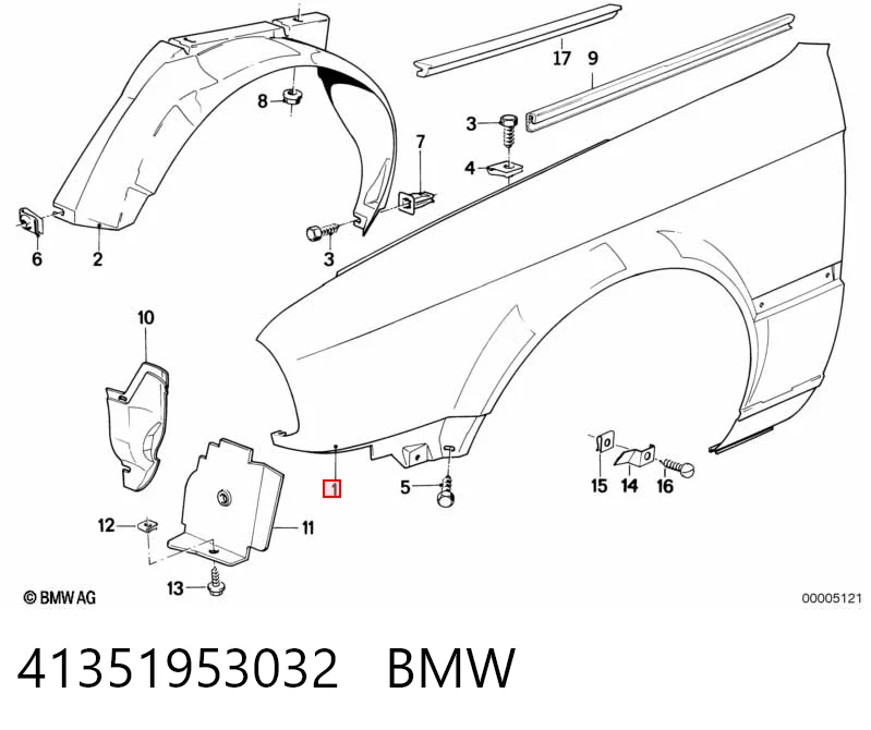 Крило переднє праве Starline KH0054312 ціна, від 85.47 USD