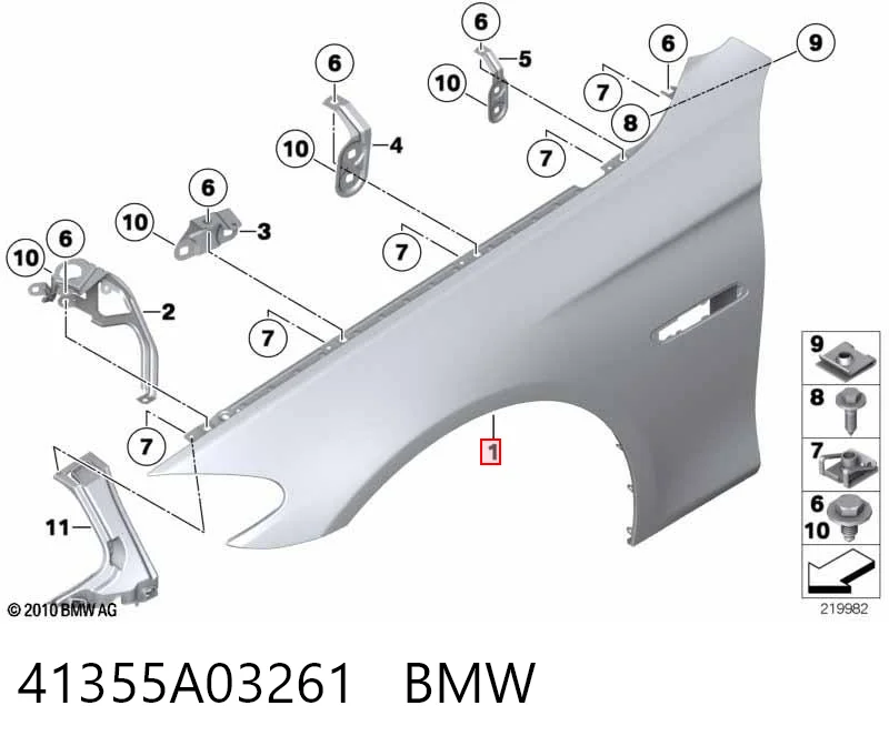 Ліве переднє крило Polcar 201901Q ціна, від 130.66 USD