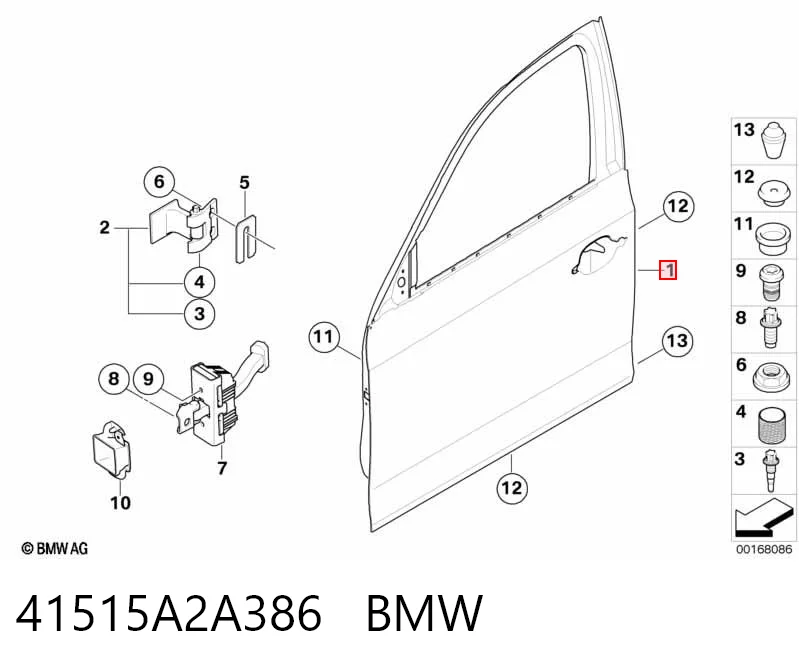 Пасажирські передні двері на BMW 3  E90