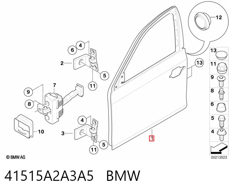 Дверь передня ліва на BMW 5  E61