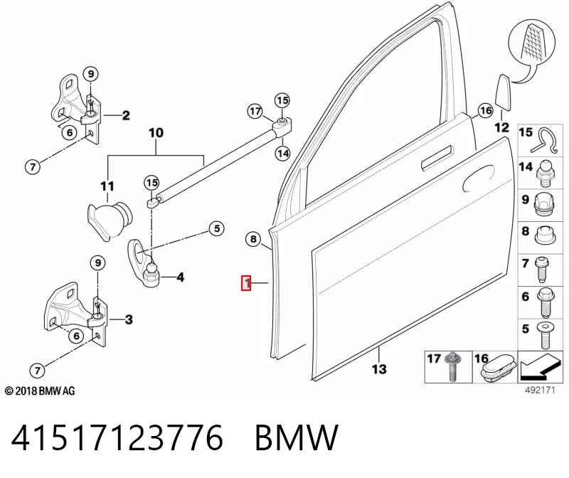 Пасажирські передні двері на BMW 7  E65, E66, E67