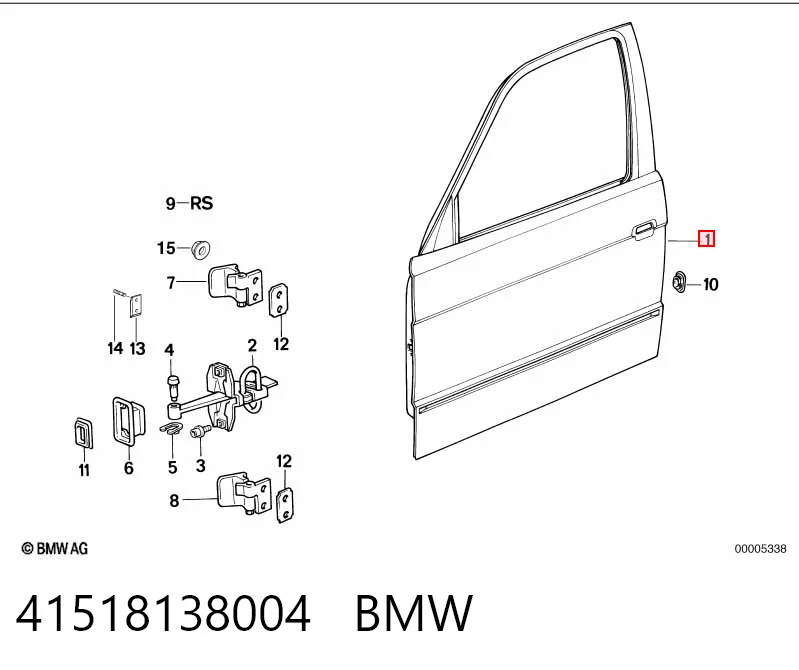 Пасажирські передні двері на BMW 5  E34