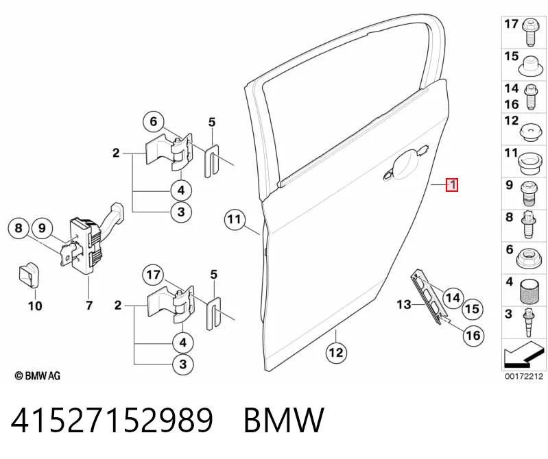 Купити Двері задні, ліві BMW 3  E90