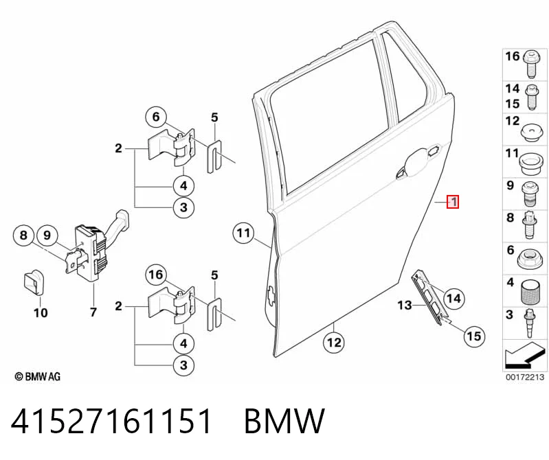 Купити Двері задні, ліві BMW 3  E91