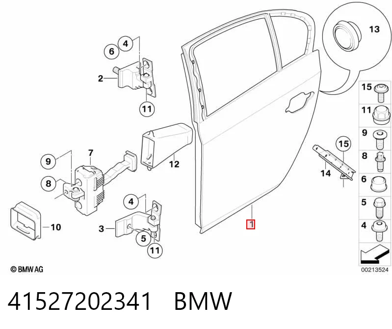 Купити Двері задні, ліві BMW 5  E60