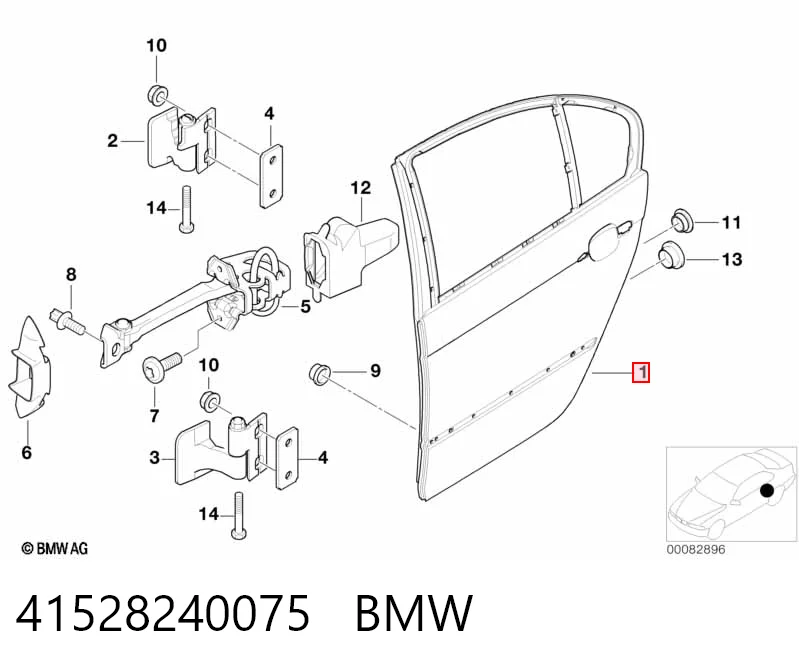Двері пасажирськи задні ліві на BMW 3  E46