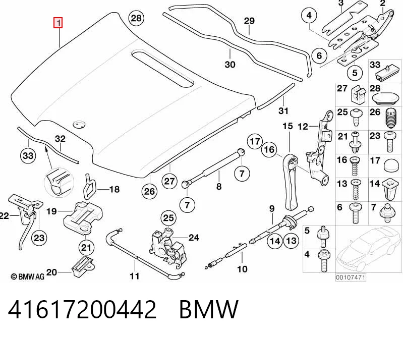 Капот BMW 7 седан (E65, E66, E67) (2001 - 2008) ціна, від 212.05 USD