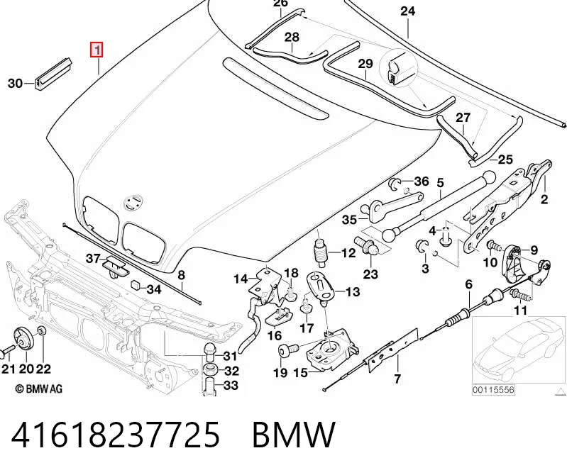 Капот BMW 3 купе (E46) (1999 - 2006) ціна, від 191.91 USD