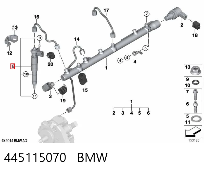 445115070 BMW Форсунка вприску палива
