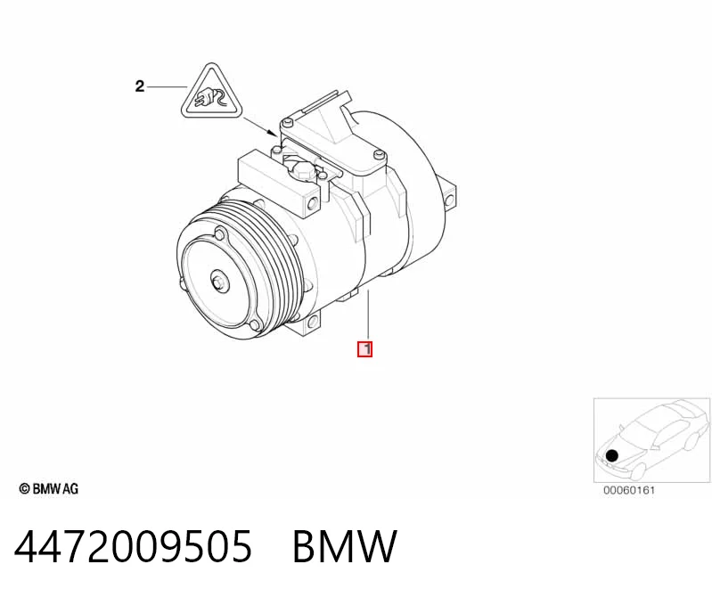 Компресор кондиціонера 4472009500 Denso