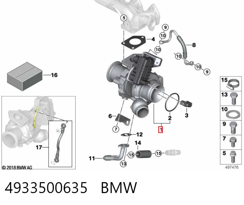 4933500635 BMW Турбонаддув