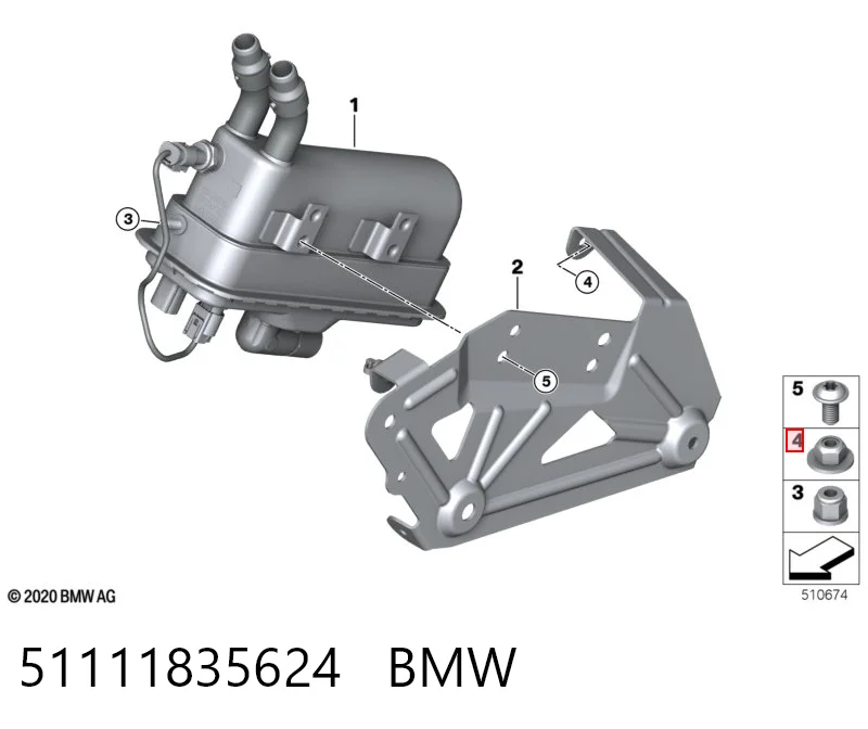Гайка кріплення приймальної труби глушника (штанів) A913011006000 Mercedes