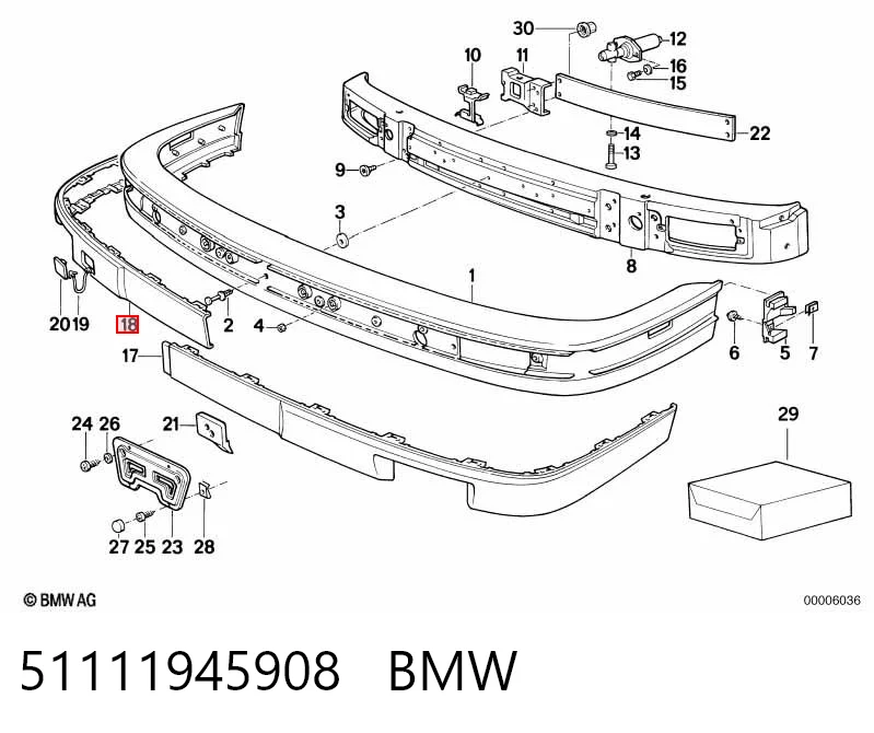 7125136 Autotechteile Молдинг бампера переднього, праве