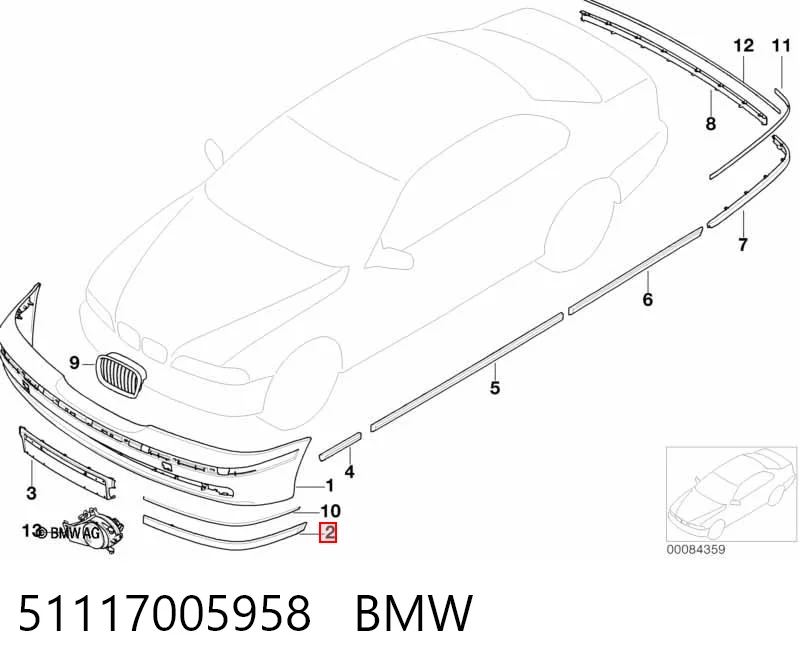 Молдинг переднього бампера, правий Starline KH0065932 ціна, від 9.20 USD