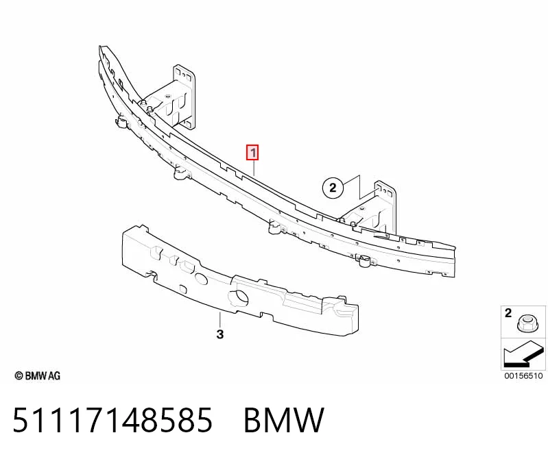 Купити Підсилювач бампера переднього BMW 5  E61