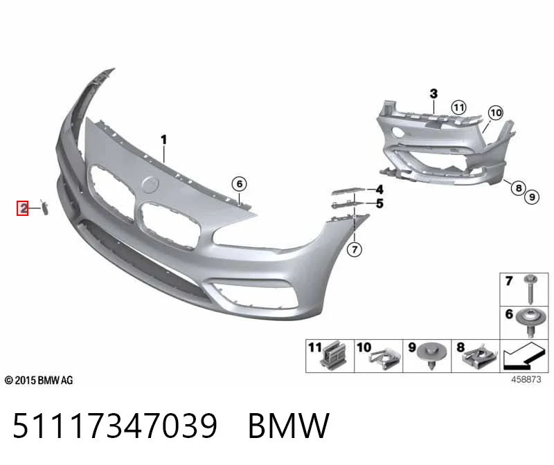 51117347039 BMW Заглушка бампера буксирувального гака, передня