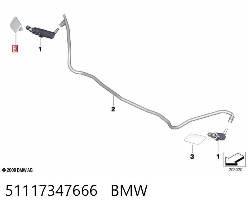 30955104 AND Накладка форсунки омивача фари передньої