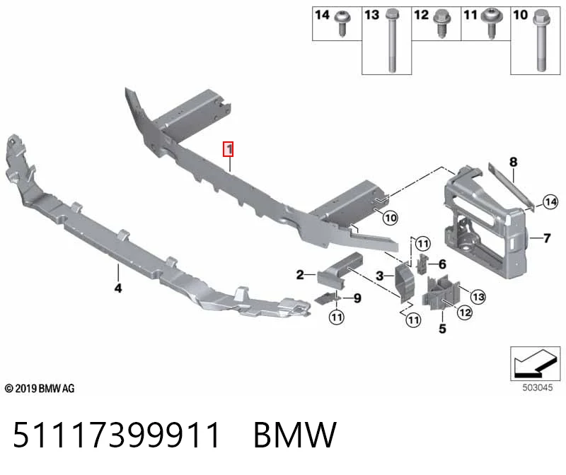 Шина бампера переднього KLARKSONAS PBM44061V ціна, від 241.25 USD