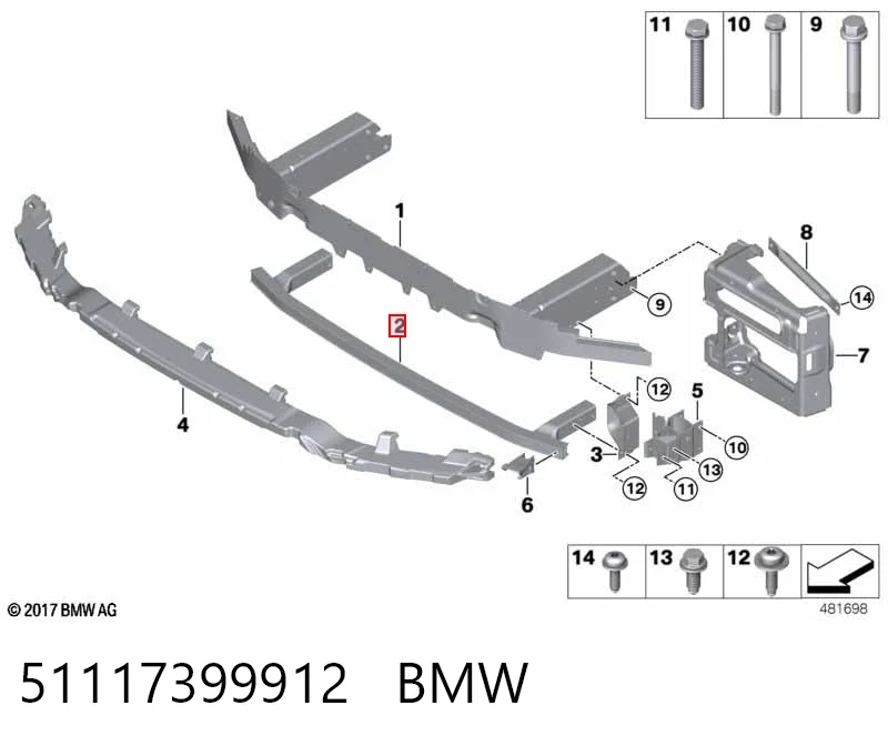 Купити 7399912 BMW Буфер бампера переднього