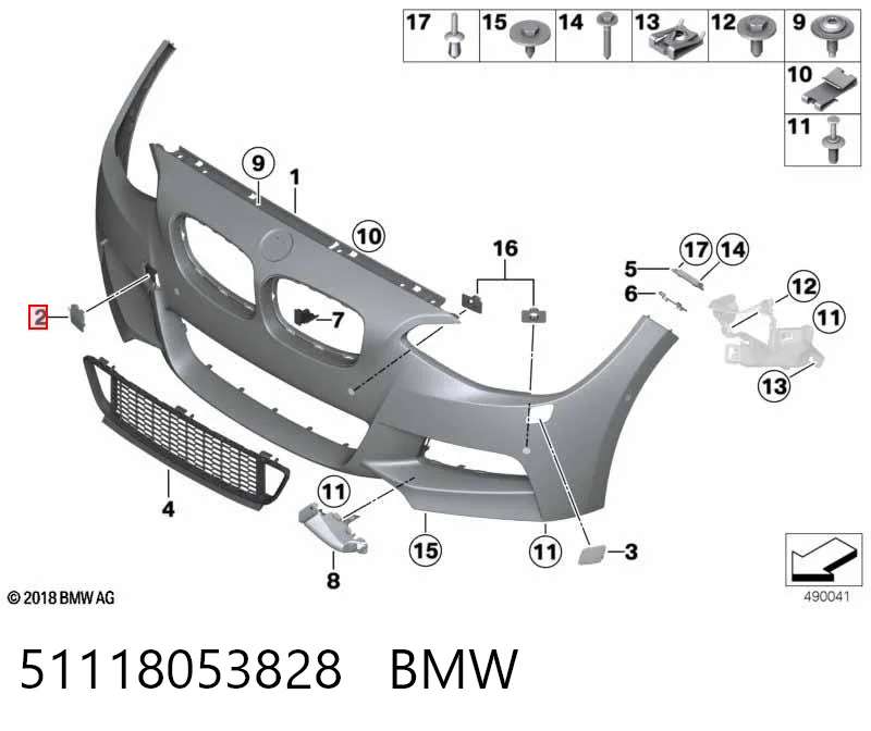 51118053828 BMW Заглушка бампера буксирувального гака, передня