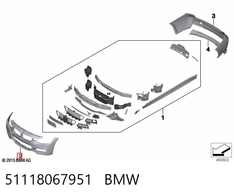 51118067951 BMW Бампер передній в зборі