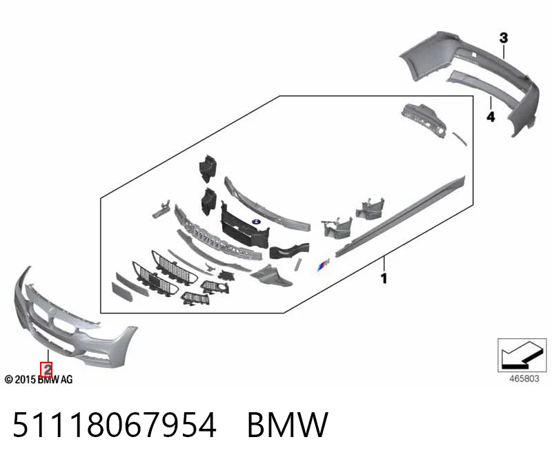 51118067954 BMW Бампер передній в зборі