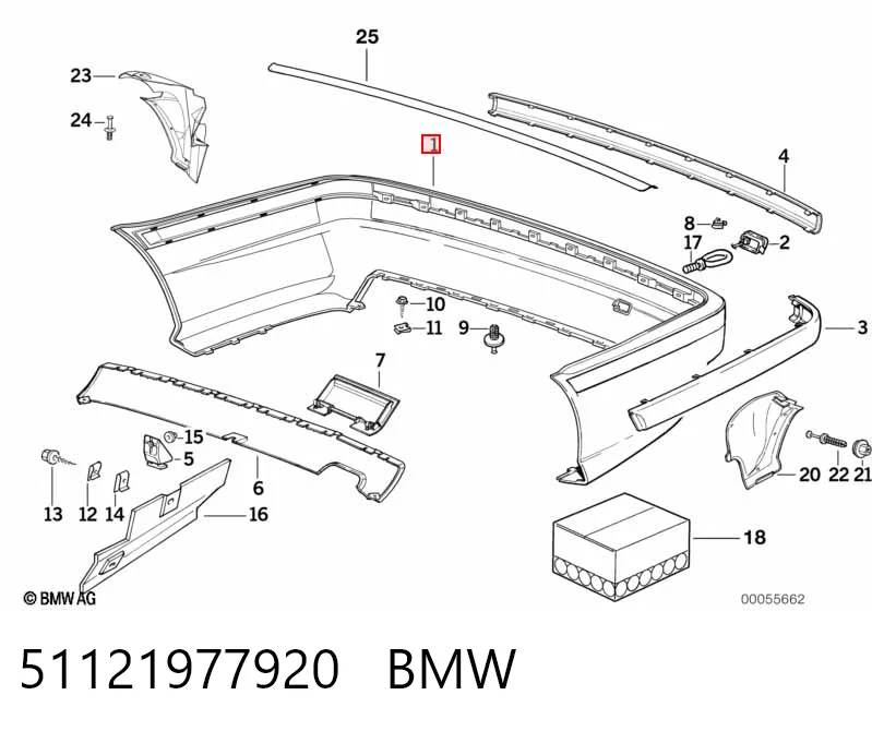 Купити Задній бампер BMW 3  E36