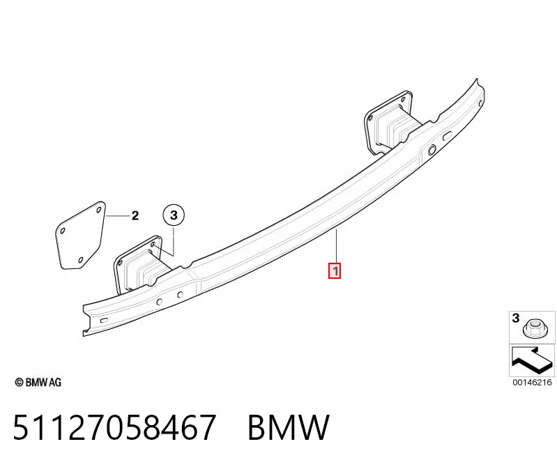 Балка бампера заднього BMW 3 седан (E90) (2004 - 2013) ціна, від 34.01 USD