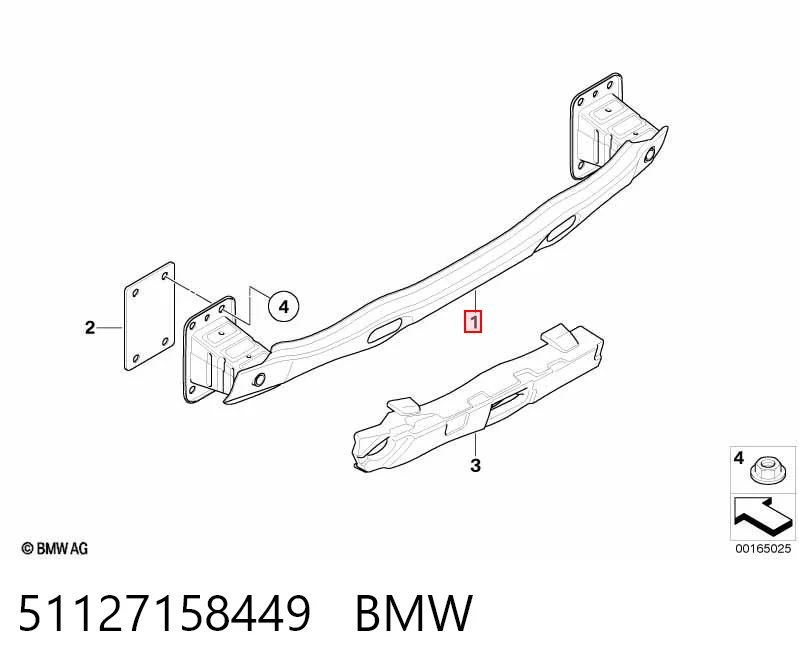 Шина бампера заднього на BMW X6  E71