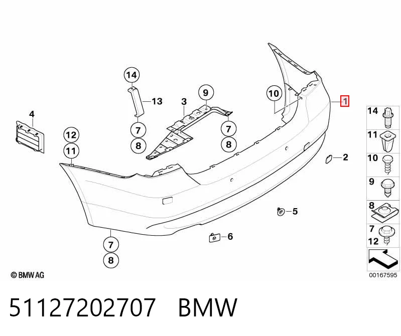 Буфер (бампер) задній на BMW 3  E91