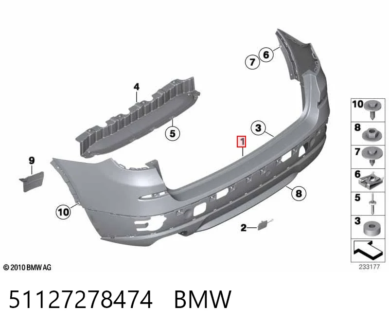 Буфер (бампер) задній на BMW X3  F25