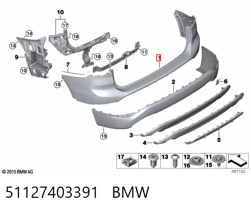 Буфер (бампер) задній на BMW X1  F48