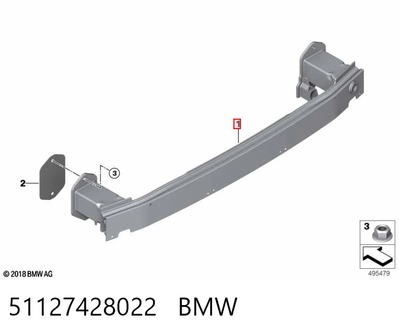 Балка бампера заднього BMW 3 седан (G20, G80, G28) (2018 - 2026) ціна, від 94.95 USD
