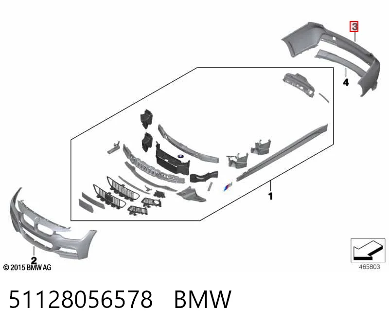 51128056578 BMW Буфер (бампер) задній
