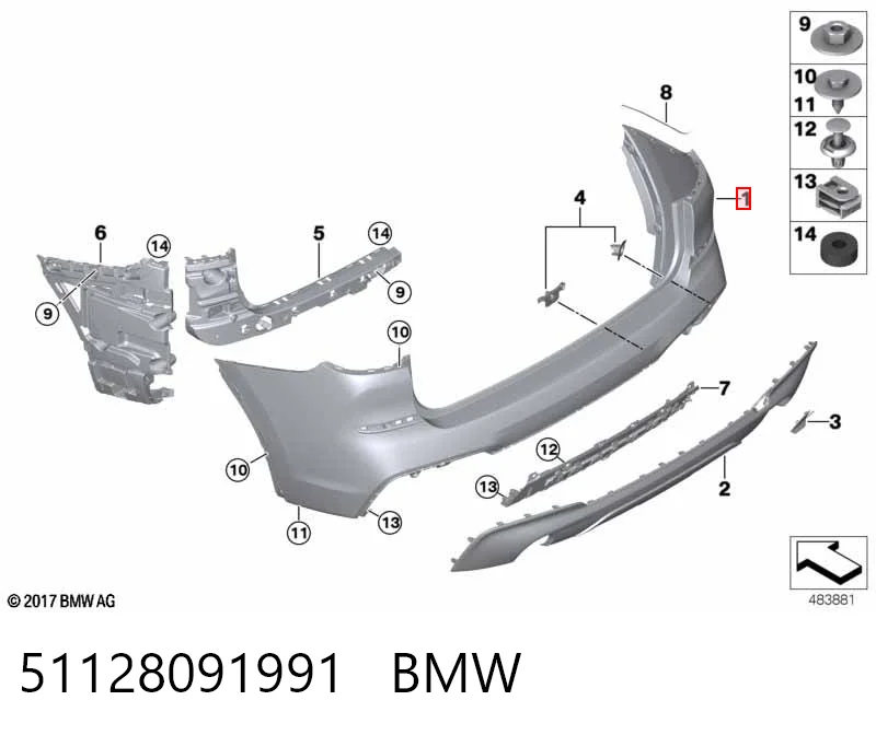 5506000097950P 4max Буфер (бампер) задній