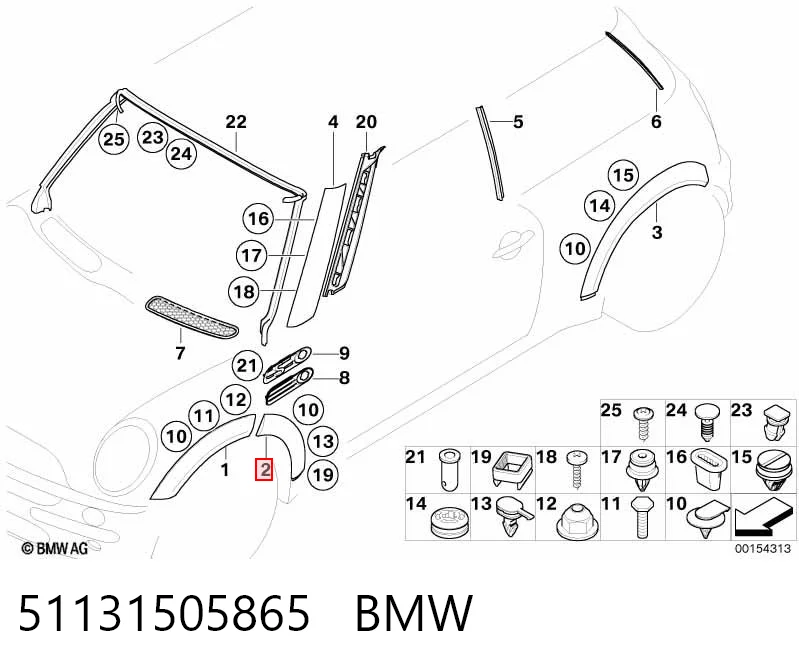 51131505865 BMW Розширювач передньої арки колеса, лівий