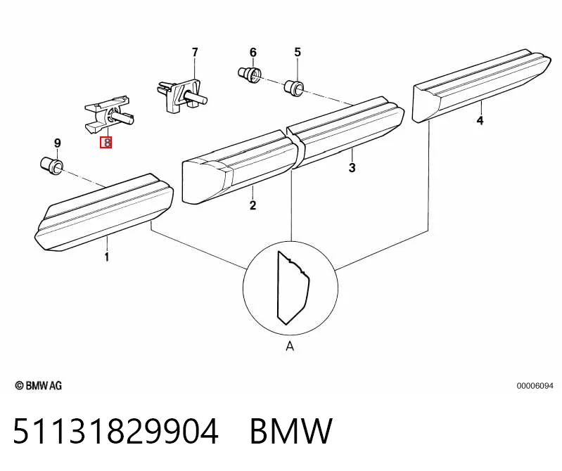 51131829904 BMW З'єднувальні елементи, система випуску
