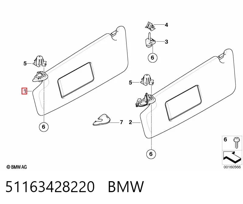 Козирок сонцезахисний BMW X3 E83