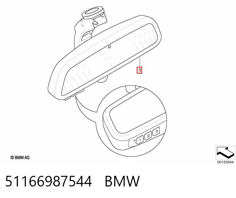 Салоне дзеркало заднього виду на BMW X5  E70