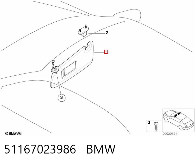 Козирок сонцезахисний BMW 3 E46